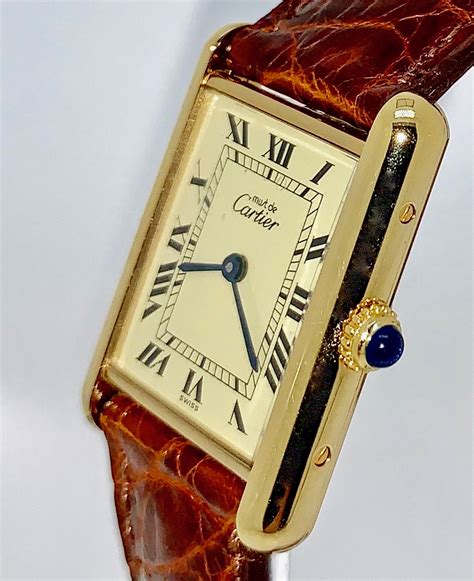 must de cartier tank vermeil|cartier vermeil quartz argent 925.